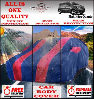 Tamanchi Autocare Car Cover For Mahindra Quanto(Red, Black)