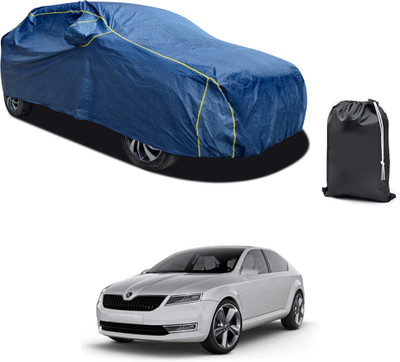 PAGORA Car Cover For Skoda Laura (With Mirror Pockets)(Blue, For 2019, 2020, 2021, 2022, 2023 Models)