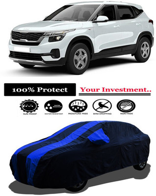 Amexride Car Cover For Kia Seltos HTE 1.5 (With Mirror Pockets)(Multicolor)