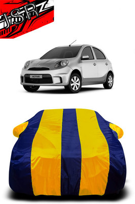 J S R Car Cover For Nissan Micra (With Mirror Pockets)(Yellow, Blue)