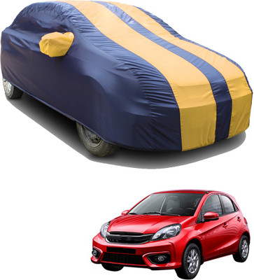SS FOR YOUR SMART NEEDS Car Cover For Honda Brio (With Mirror Pockets)(Blue, Yellow)