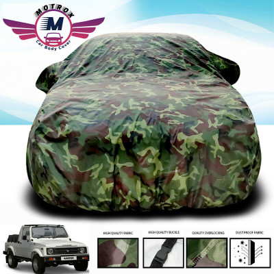 MoTRoX Car Cover For Maruti Suzuki Gypsy King (Without Mirror Pockets)(Green)