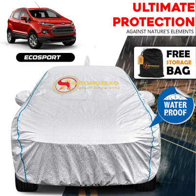 AUTOMOZEXO Car Cover For Ford Ecosport (With Mirror Pockets)(Silver)
