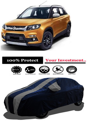 Amexride Car Cover For Maruti Suzuki Vitara Brezza ZDi Plus AMT Diesel (With Mirror Pockets)(Grey)