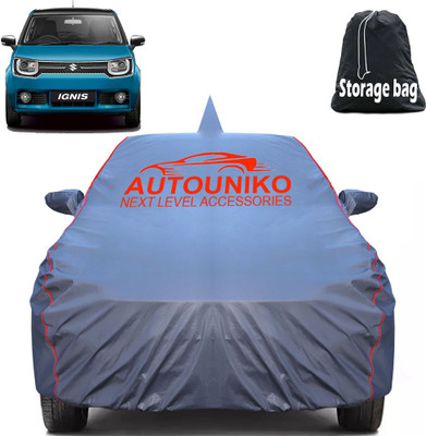 autouniko Car Cover For Maruti Ignis, Ignis 1.2 AMT Alpha Petrol, Ignis 1.2 Delta Petrol (With Mirror Pockets)(Grey)