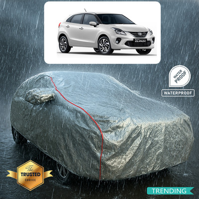 CODOKI Car Cover For Toyota Glanza G Petrol (With Mirror Pockets)(Silver, Red)