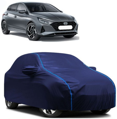 Autohaux Car Cover For Hyundai i20 Active (With Mirror Pockets)(Blue)
