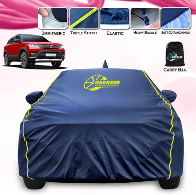 GARREGE Car Cover For Maruti Suzuki Brezza (With Mirror Pockets)(Blue, For 2022, 2023, 2024, 2025 Models)