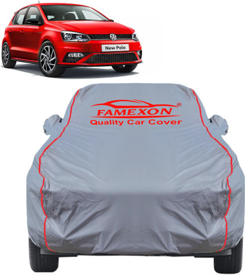 FAMEXON Car Cover For Volkswagen Polo (With Mirror Pockets)(Grey, For 2021, 2022, 2019, 2021, 2022, 2023, 2024 Models)