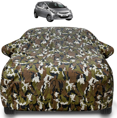Caronix Car Cover For Hyundai Eon (With Mirror Pockets)(Brown)