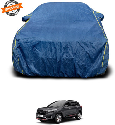 PAGORA Car Cover For Kia Seltos HTX 1.5 (With Mirror Pockets)(Blue)