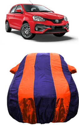 Wegather Car Cover For Toyota Etios Liva 1.2 VX Dual Tone Petrol (With Mirror Pockets)(Orange)