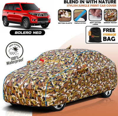AUTOMOZEXO Car Cover For Mahindra Bolero (With Mirror Pockets)(Multicolor)