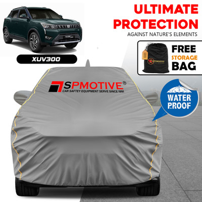SPMOTIVE Car Cover For Kia SELTOS (With Mirror Pockets)(Yellow, Black)