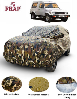 Frap Car Cover For Maruti Suzuki Gypsy (With Mirror Pockets)(Multicolor)