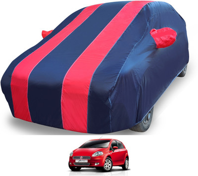 MOCKHE Car Cover For Fiat Punto (With Mirror Pockets)(Red)