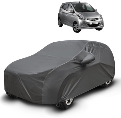 Auto Hub Car Cover For Hyundai Eon (With Mirror Pockets)(Grey)