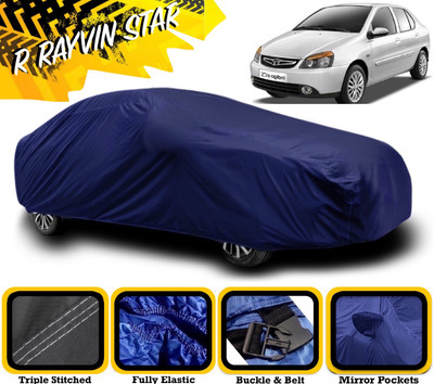 R Rayvin Star Car Cover For Tata Indigo eCS (With Mirror Pockets)(Blue)