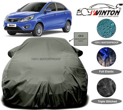 V VINTON Car Cover For Tata Zest (With Mirror Pockets)(Green)