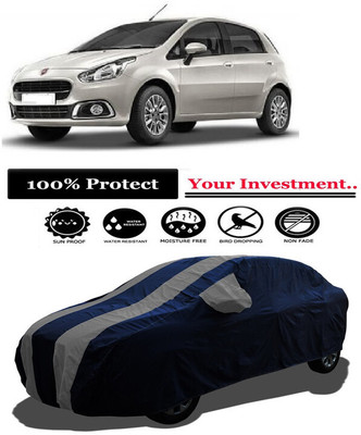 Amexride Car Cover For Fiat Punto Active 1.2L Fire (With Mirror Pockets)(Grey)