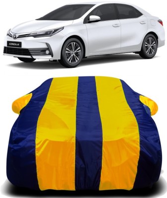 Furious3D Car Cover For Toyota Corolla Altis (With Mirror Pockets)(Yellow, Blue)