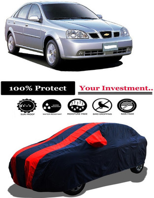Amexride Car Cover For Chevrolet Optra 1.6 L (With Mirror Pockets)(Red)
