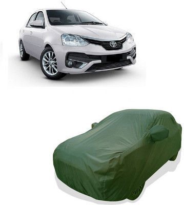 Tricway Car Cover For Toyota Etios V (With Mirror Pockets)(Green)