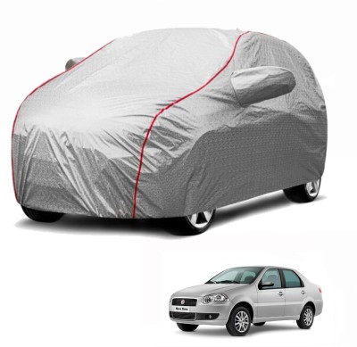 BLUERIDE Car Cover For Fiat Siena (With Mirror Pockets)(Silver)