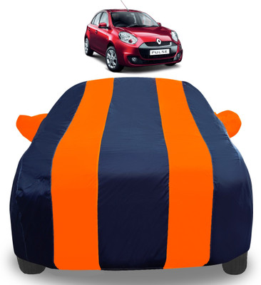 Auto Hub Car Cover For Renault Pulse (With Mirror Pockets)(Orange)