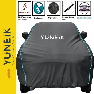 YUNEIK Car Cover For Hyundai Accent (With Mirror Pockets)(Grey, Blue)