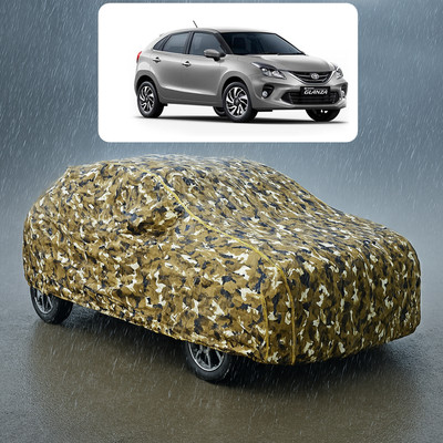 PAGORA Car Cover For Toyota Glanza G Hybrid (With Mirror Pockets)(Yellow, White)