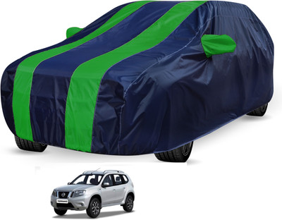 Auto Hub Car Cover For Nissan Terrano (Without Mirror Pockets)(Black, Green)