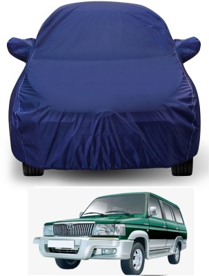 Auto Hub Car Cover For Toyota Qualis (With Mirror Pockets)(Blue)