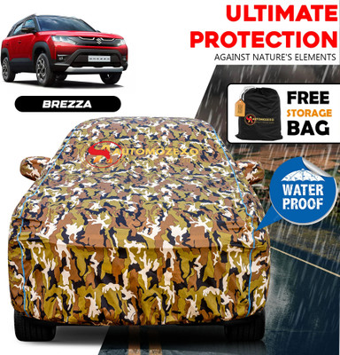AUTOMOZEXO Car Cover For Maruti Suzuki Vitara Brezza (With Mirror Pockets)(Multicolor)