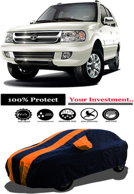 Amexride Car Cover For Tata Safari VTT LX (With Mirror Pockets)(Orange)