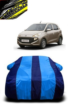 FRONCH Car Cover For Hyundai Santro 1.0i (With Mirror Pockets)(Blue)
