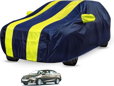Auto Hub Car Cover For Maruti Suzuki Ciaz (Without Mirror Pockets)(Black, Yellow)