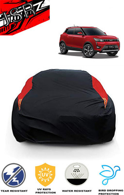 J S R Car Cover For Mahindra XUV 300 (With Mirror Pockets)(Red, Black)