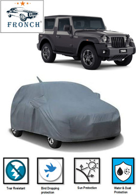 FRONCH Car Cover For Mahindra Thar (With Mirror Pockets)(Grey)