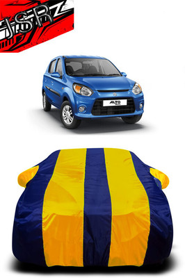 J S R Car Cover For Maruti Suzuki Alto 800 STD Opt Petrol (With Mirror Pockets)(Yellow, Blue)