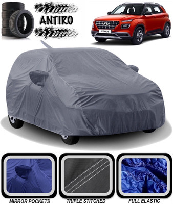ANTIRO Car Cover For Hyundai Venue (With Mirror Pockets)(Grey)