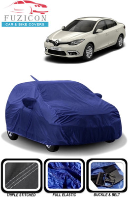 FUZICON Car Cover For Renault Fluence (With Mirror Pockets)(Blue)