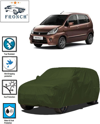 FRONCH Car Cover For Maruti Suzuki Zen Estilo (With Mirror Pockets)(Green)