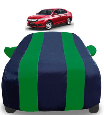 Auto Hub Car Cover For Honda Amaze (With Mirror Pockets)(Green)