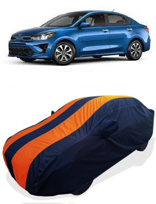 Coxtor Car Cover For Kia Rio LX (With Mirror Pockets)(Orange)