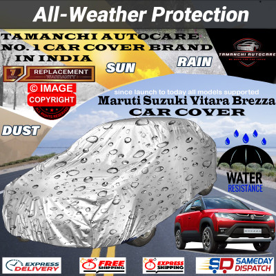 Tamanchi Autocare Car Cover For Maruti Suzuki Vitara Brezza(Silver)