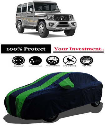 Amexride Car Cover For Mahindra Bolero (With Mirror Pockets)(Green)