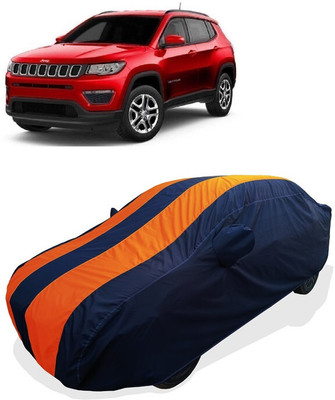 Coxtor Car Cover For Jeep Compass 1.4 Sport Plus Petrol (With Mirror Pockets)(Orange)