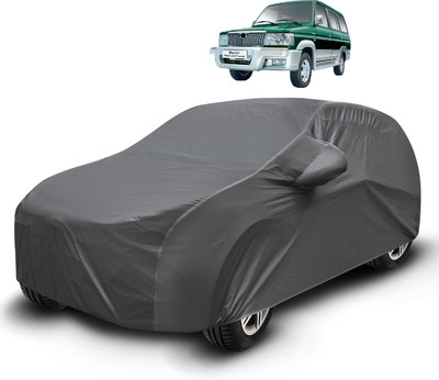 Auto Hub Car Cover For Toyota Qualis (With Mirror Pockets)(Grey)