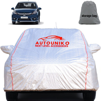 autouniko Car Cover For Honda Amaze, Amaze E Diesel, Amaze E Petrol, Amaze E i-VTEC, Amaze LX (With Mirror Pockets)(Silver)